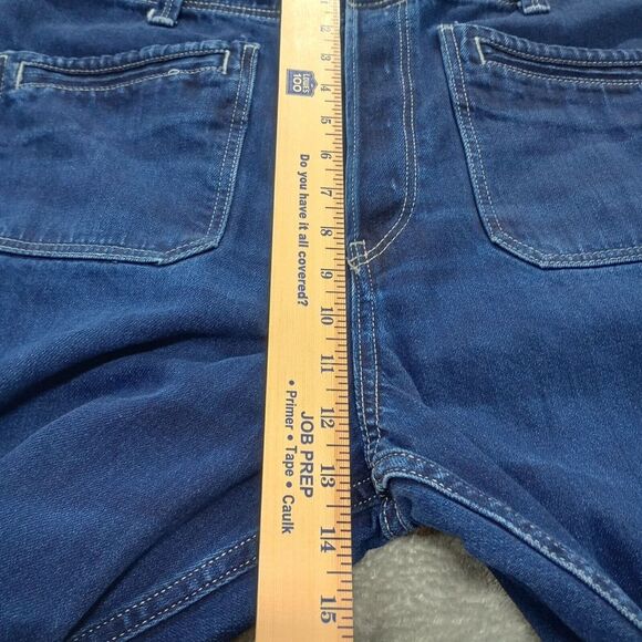 Free People We The Free Button Fly Flare Jeans 32 x 32 Night Sky Blue Trouser - Picture 4 of 16